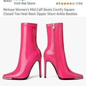 Women's Pink Ankle Booties